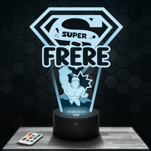 lampe avec le S de superman marqué frère
