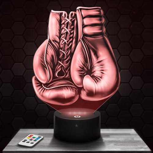 lampe avec le design de deux gants de boxe suspendus