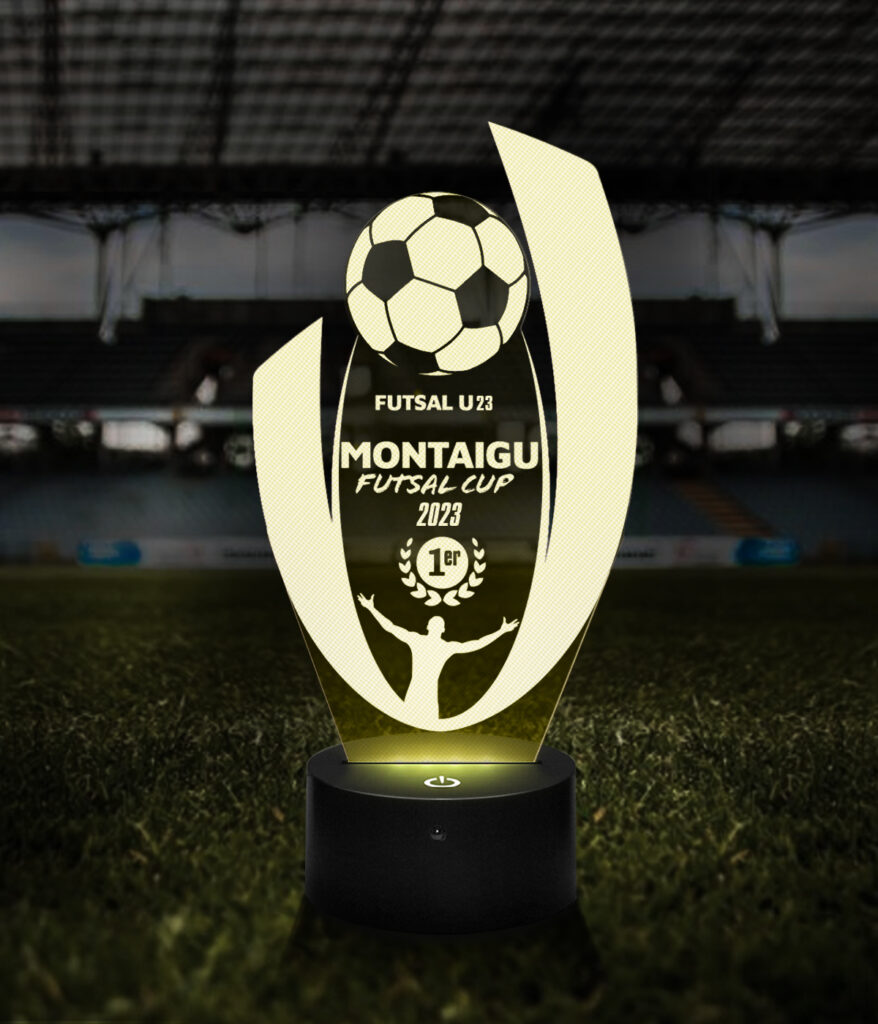 trophée foot dans un terrain