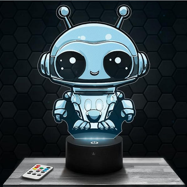 lampes 3D robot design enfant