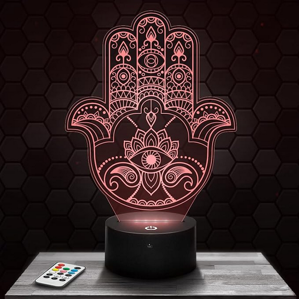 lampe main de fatma en mandala