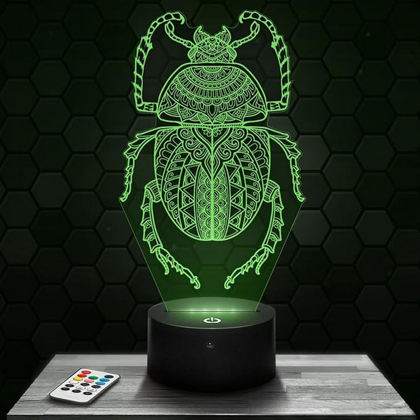lampe design scarabée style mandala