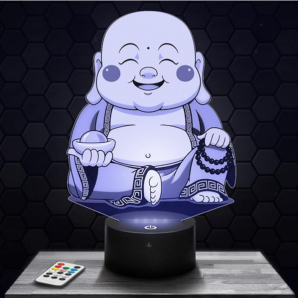 lampe avec un bouddha enfant chinois